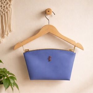 🛍️ JUICY COUTURE blue rubber zip makeup bag